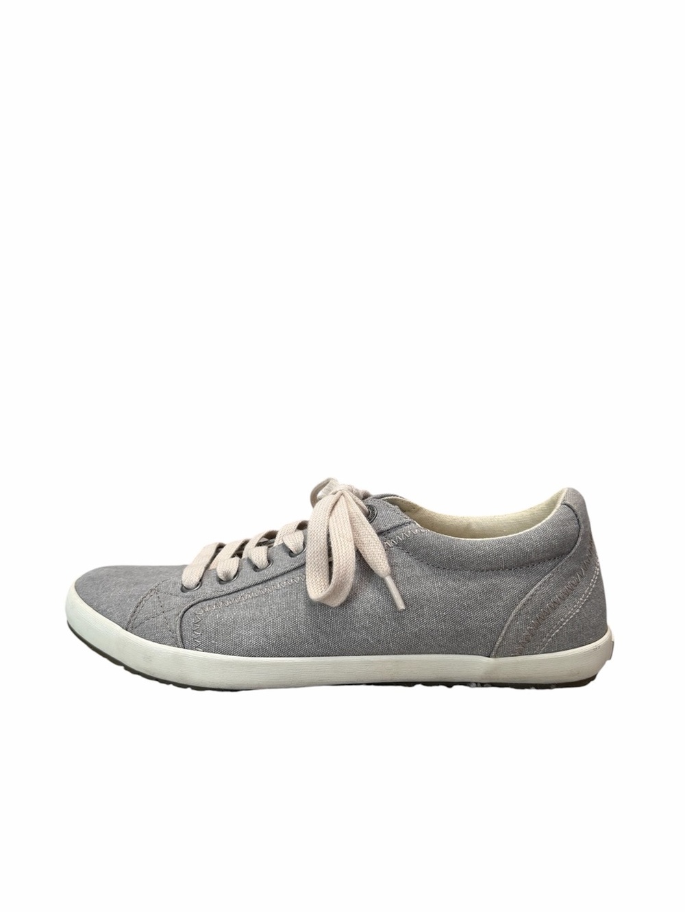 TAOS Footwear "Star" Sneaker in Grey Wash Canvas size 8.5 women’s lace-up